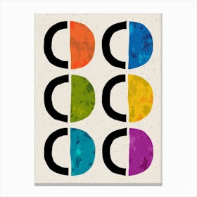 Colorful Minimalist Geometric Design 1 Canvas Print