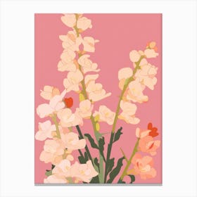 Freesias Flower Big Bold Illustration 1 Canvas Print