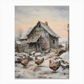 Old Stone Farm Winter 7 Canvas Print