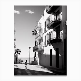 Alicante, Spain, Black And White Analogue Photography 3 Canvas Print