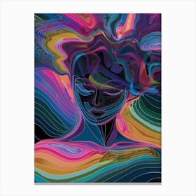 Psychedelia, colorful. "Enchanted Wondering" Canvas Print