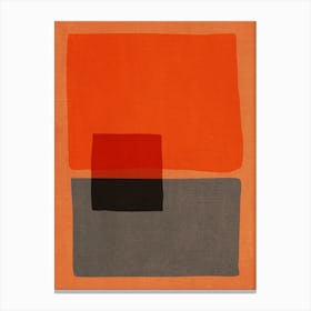 Color Block Orange Brown Gray Canvas Print