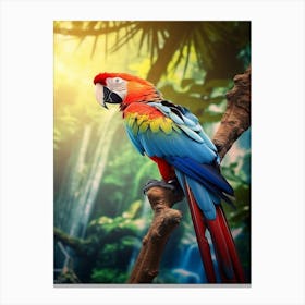 Parrot Serenade: Jungle Bird Poster Canvas Print