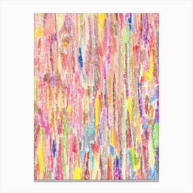 Colorful Abstract Stripes Painting Canvas Print