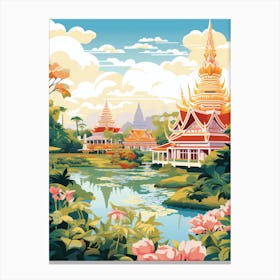Suan Nong Nooch Thailand  Illustration 1  Canvas Print