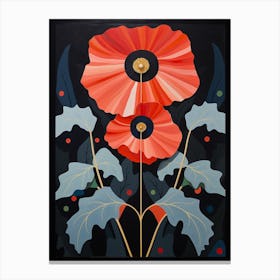 Poppy 4 Hilma Af Klint Inspired Flower Illustration Canvas Print