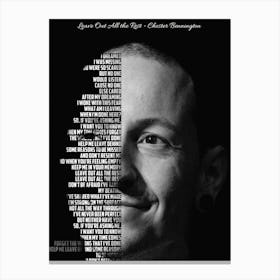 Leave Out All The Rest Chester Bennington Text Art Canvas Print