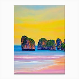 Phra Nang Beach, Krabi, Thailand Bright Abstract Canvas Print