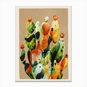 Abstract Modern Cactus 1 Canvas Print