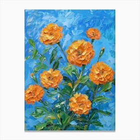 Orange Flowers 13 Canvas Print