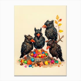 Easter Crows 1 Canvas Print
