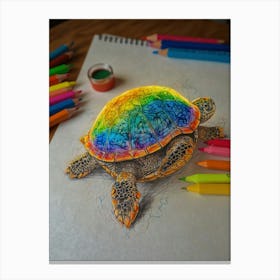 Rainbow Turtle 1 Canvas Print