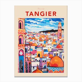 Tangier Morocco 5 Fauvist Travel Poster Canvas Print