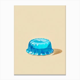 Blue Jelly Minimalist Illustration Canvas Print