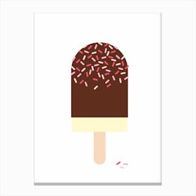Chocolate Vanilla Popsicle Canvas Print