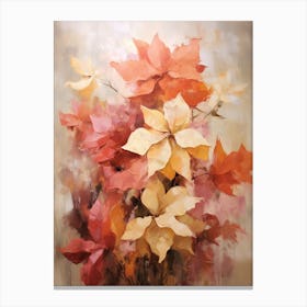 Fall Flower Painting Poinsettia 4 Canvas Print