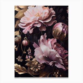 Peonies Elegant Canvas Print