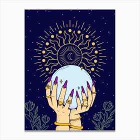 Magic Crystal Ball Astrology Wiccan Witch Poster Wall Art Canvas Print