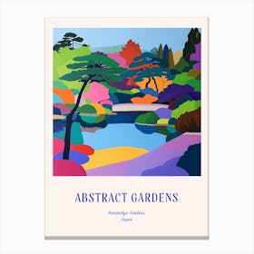 Colourful Gardens Hamarikyu Gardens Japan 2 Blue Poster Canvas Print
