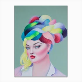 Elle King Colourful Illustration Canvas Print