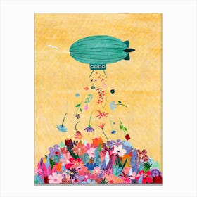Delivering Joy With A Zeppelin Canvas Print