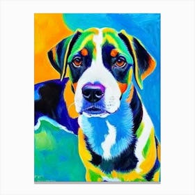 Manchester Terrier 2 Fauvist Style dog Canvas Print