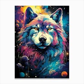Galaxy Wolf Canvas Print