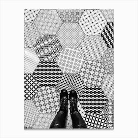 Hexagonal Floor Canvas Print