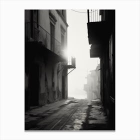 Gaeta, Italy, Black And White Photography 1 Canvas Print