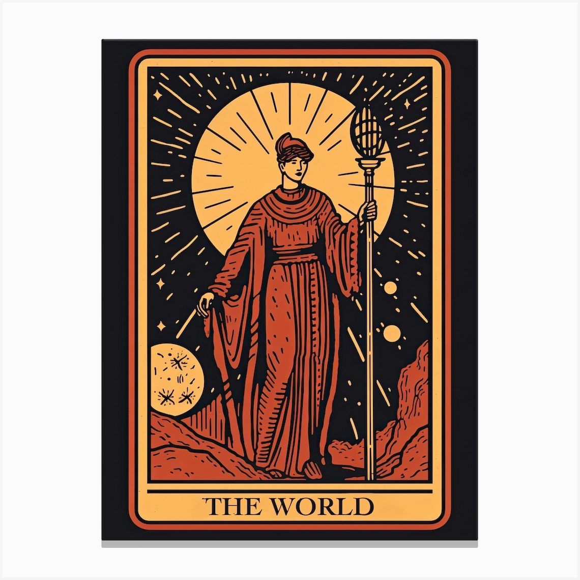 The World Tarot Card 12 x 12