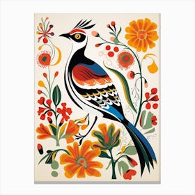 Scandinavian Bird Illustration Lapwing 3 Canvas Print