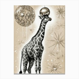Disco Giraffe Canvas Print