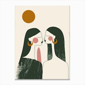 Two Women Kissing 14 Canvas Print