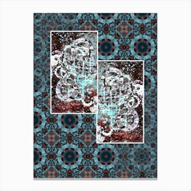 Abstraction Is A Blue Mix Of Styles Canvas Print