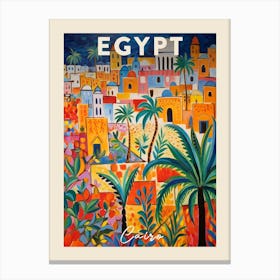 Cairo Egypt 1 Fauvist Painting  Travel Poster Canvas Print