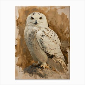 Snowy Owl Painting 2 Canvas Print