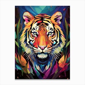 Tiger Geometric Abstract 3 Canvas Print