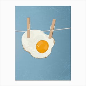 Fried Egg Laundry Canvas Print