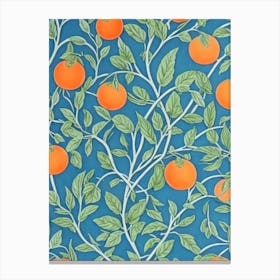 Tangerine 1 Vintage Botanical Fruit Canvas Print