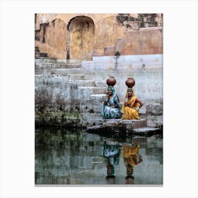 Stepwell Reflections Canvas Print