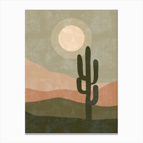 Cactus In The Desert 40 Canvas Print