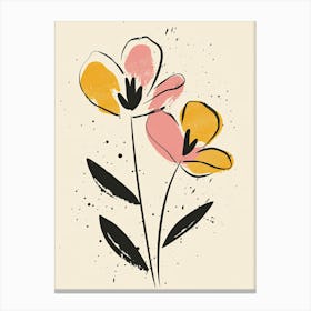 Canberra Flower Market Boho Minimalist Style 1 Canvas Print