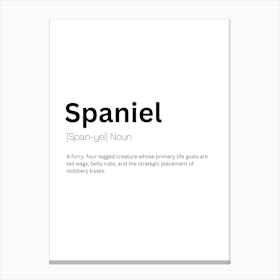 Spaniel Definition Meaning Canvas Print