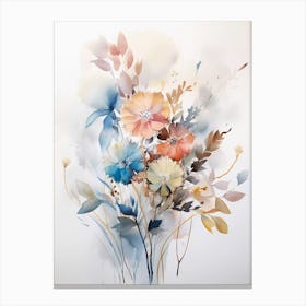 Watercolor Flower bouquet Canvas Print