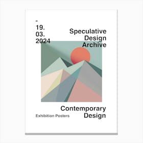 Speculative Design Archive Abstract Poster 21 Canvas Print