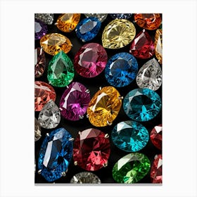 Gemstones of grooved colors 1 Canvas Print