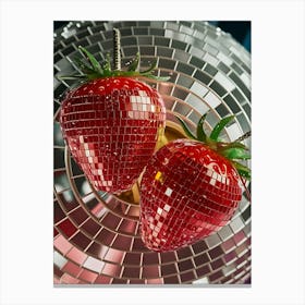 Disco Strawberries Canvas Print