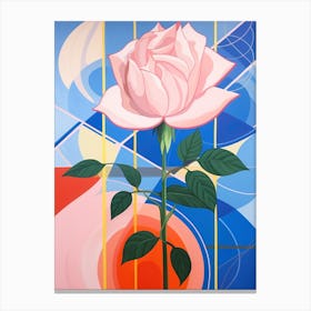 Rose 9 Hilma Af Klint Inspired Pastel Flower Painting Canvas Print