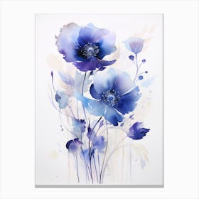 Blue Poppies 2 Canvas Print