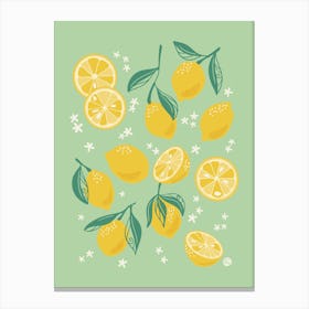 Lemon Sunshine [green] Canvas Print